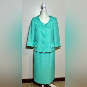 Le Suit Turquoise Skirt Set